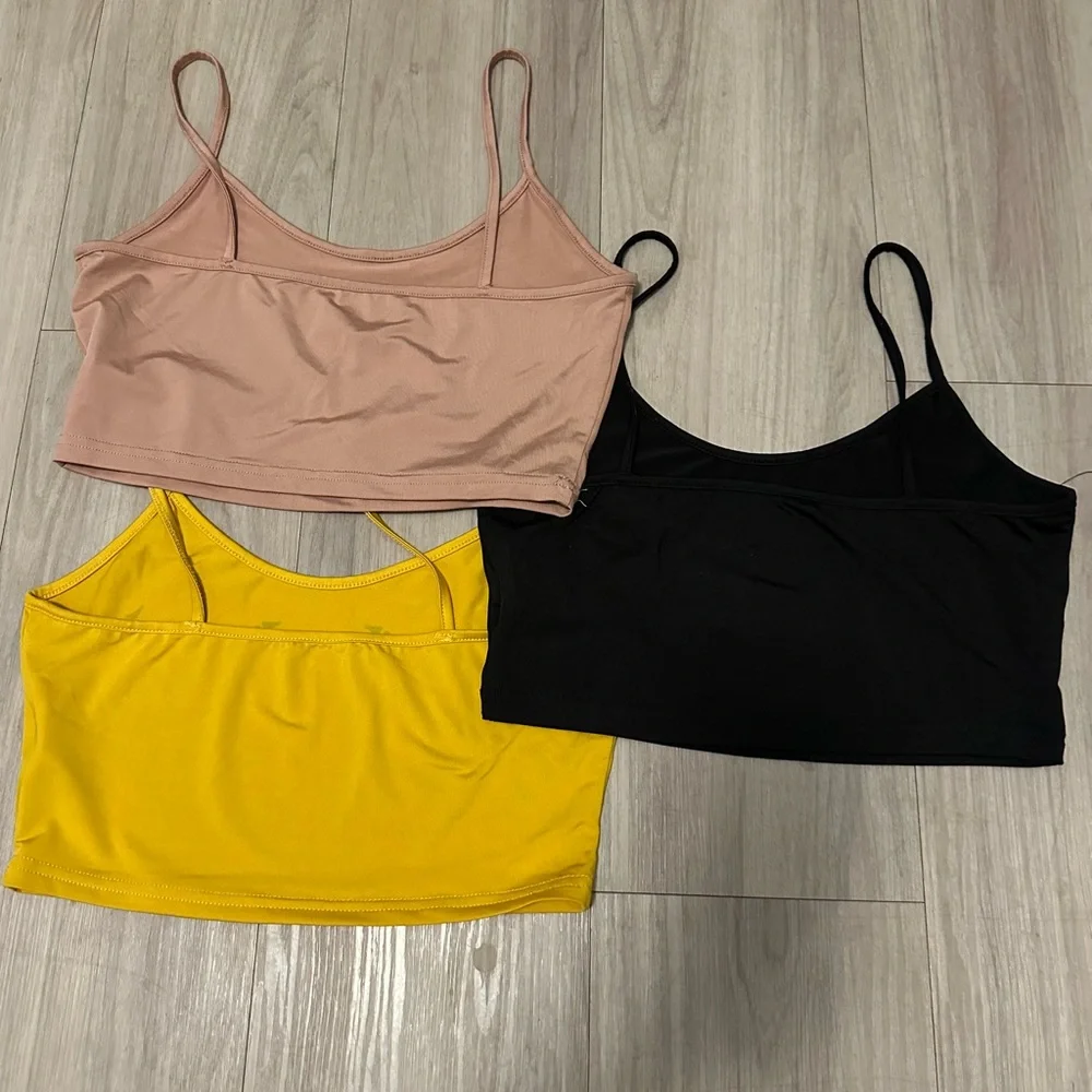 Skeleton Hand Print Crop Tops - Black, Yellow, Pink - Picture 3 of 3